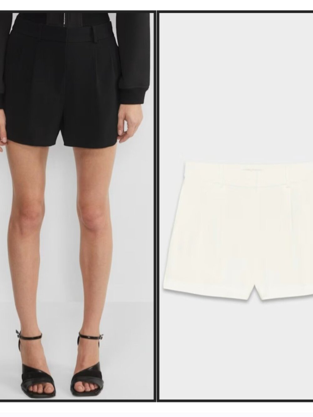 NWT Aritzia PLEATED Mini Short - Crepette Espace (Off White) 8
